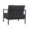 Flash Furniture Black Teak Accented Patio Chair with Cushions GM-201027-1S-CH-GG - alternate 5